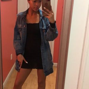 dark wash denim jacket oversized